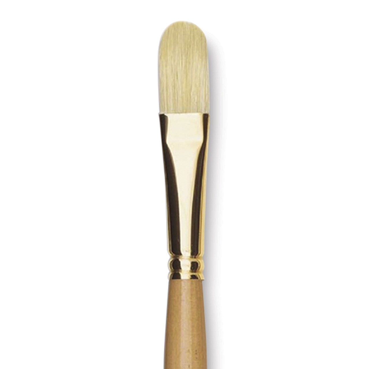 Raphaël D'Artigny Interlocked White Bristle Brush - Filbert, Long Handle, Size 18